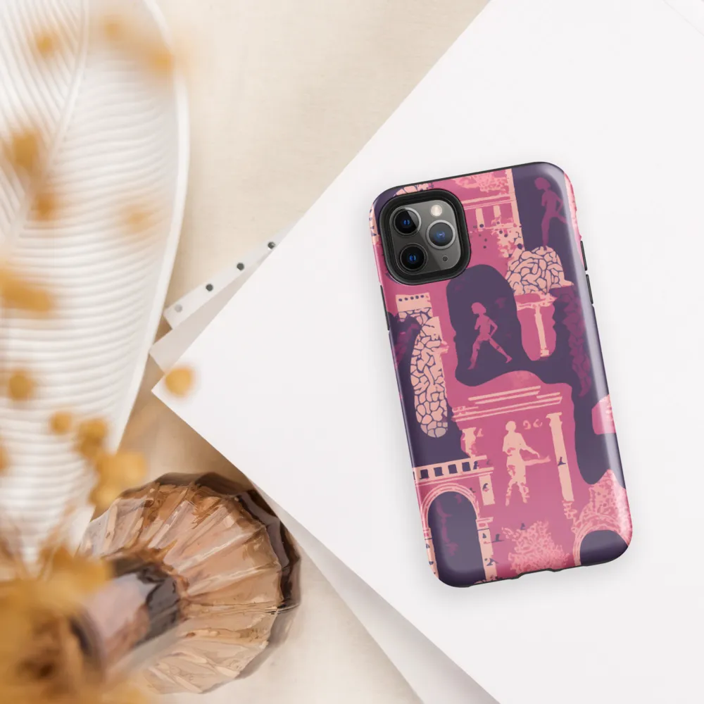 Whimsical Interplay of Figures and Architecture | Phone Case |  11 Pro Max | Tough Case | Glossy