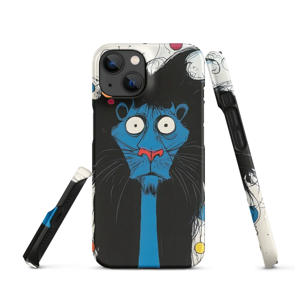 Whimsical Blue Lion