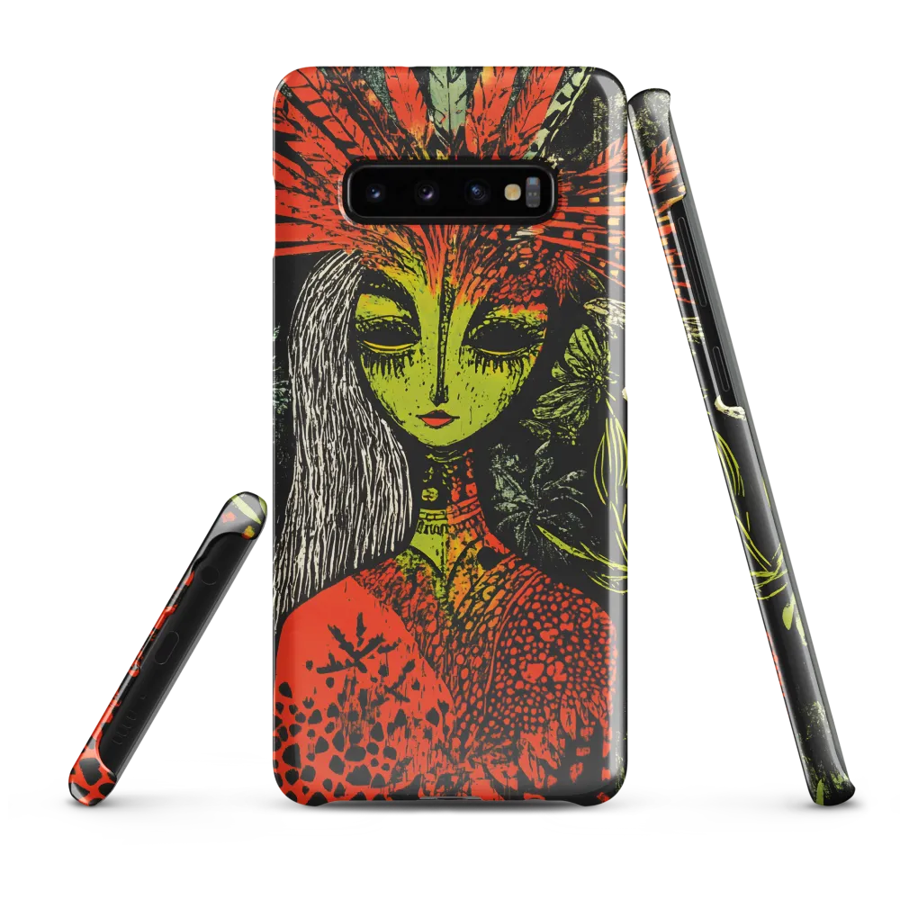 Mystical Flora: A Surreal Portrait | Phone Case |  S10 Plus | Snap Case | Glossy