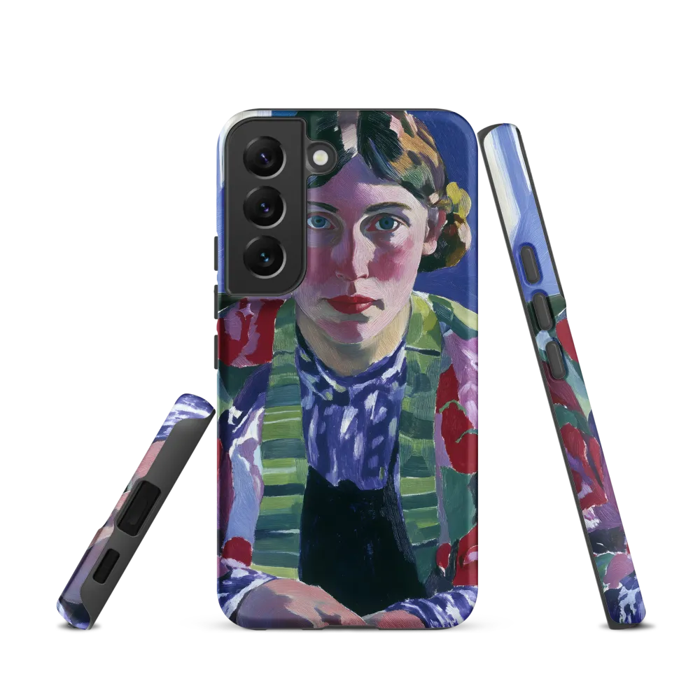 Vibrant Gaze: A Modernist Portrait