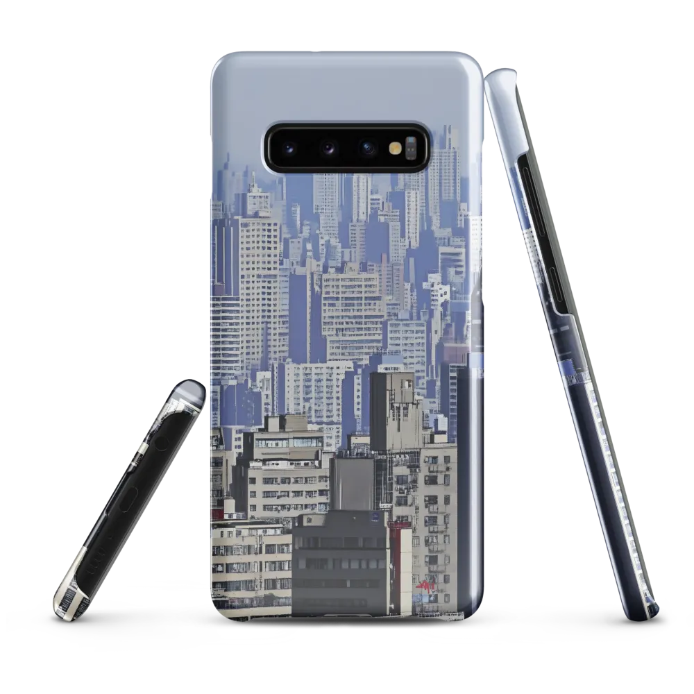 Urban Symphony: A Cityscape in Blues and Grays | Phone Case |  S10 Plus | Snap Case | Glossy