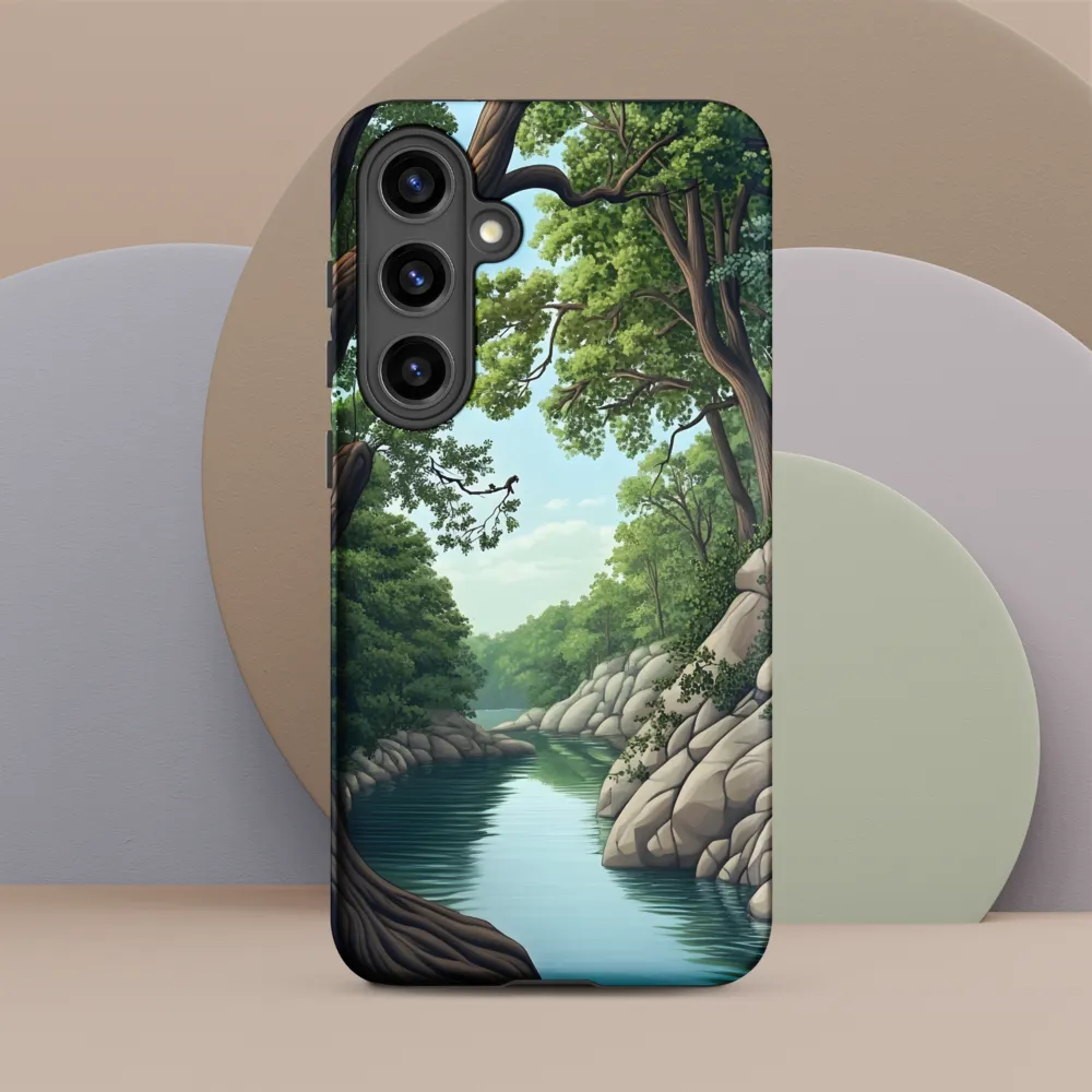 Tranquil Reflections: A Serene River Landscape