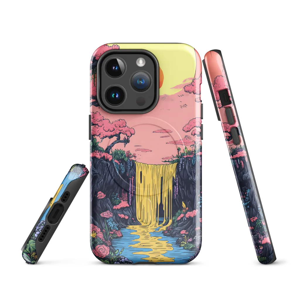 Ethereal Cascade of Blossoms | Phone Case |  14 Pro | MagSafe® Tough Case | Glossy