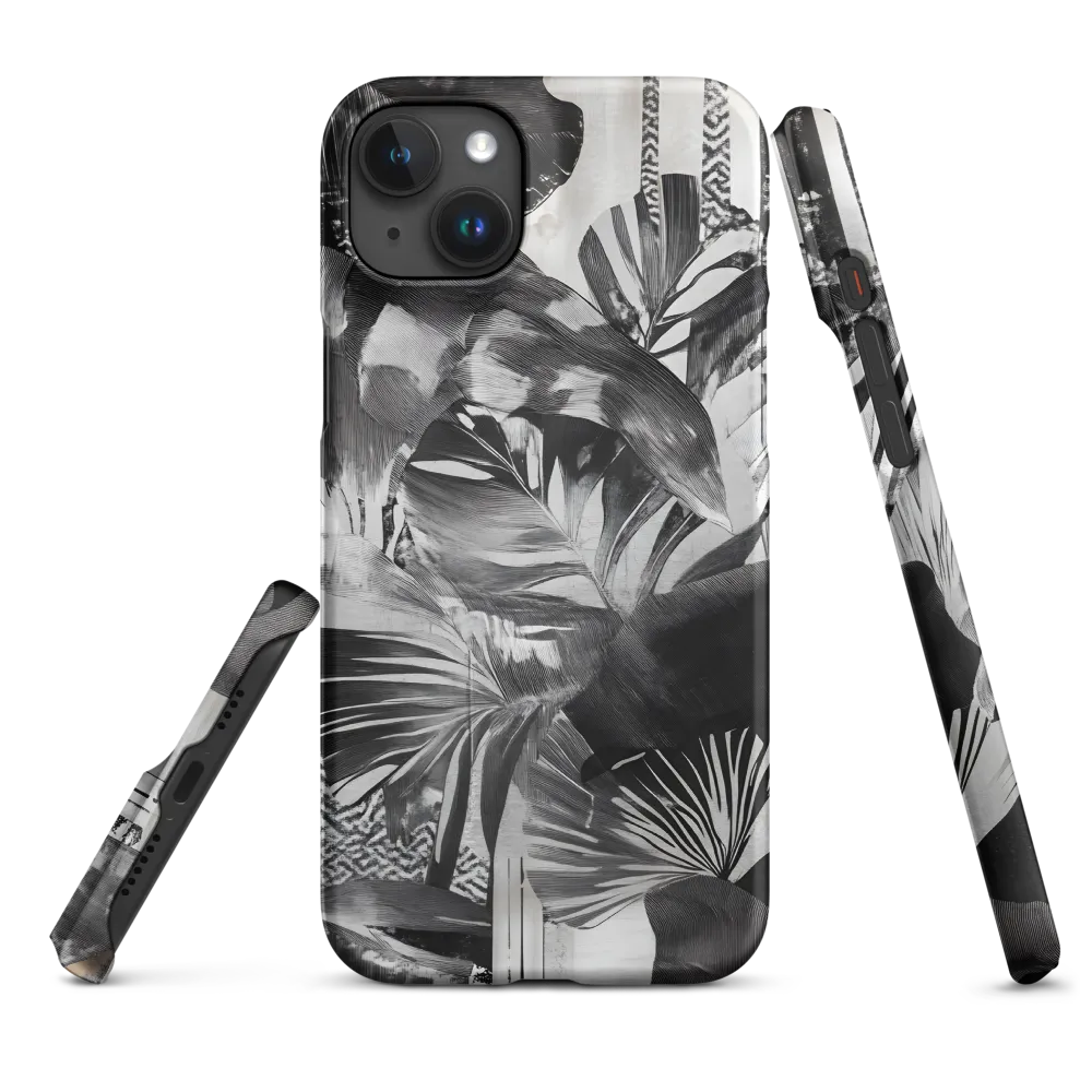 Monochrome Serenity in Tropical Foliage