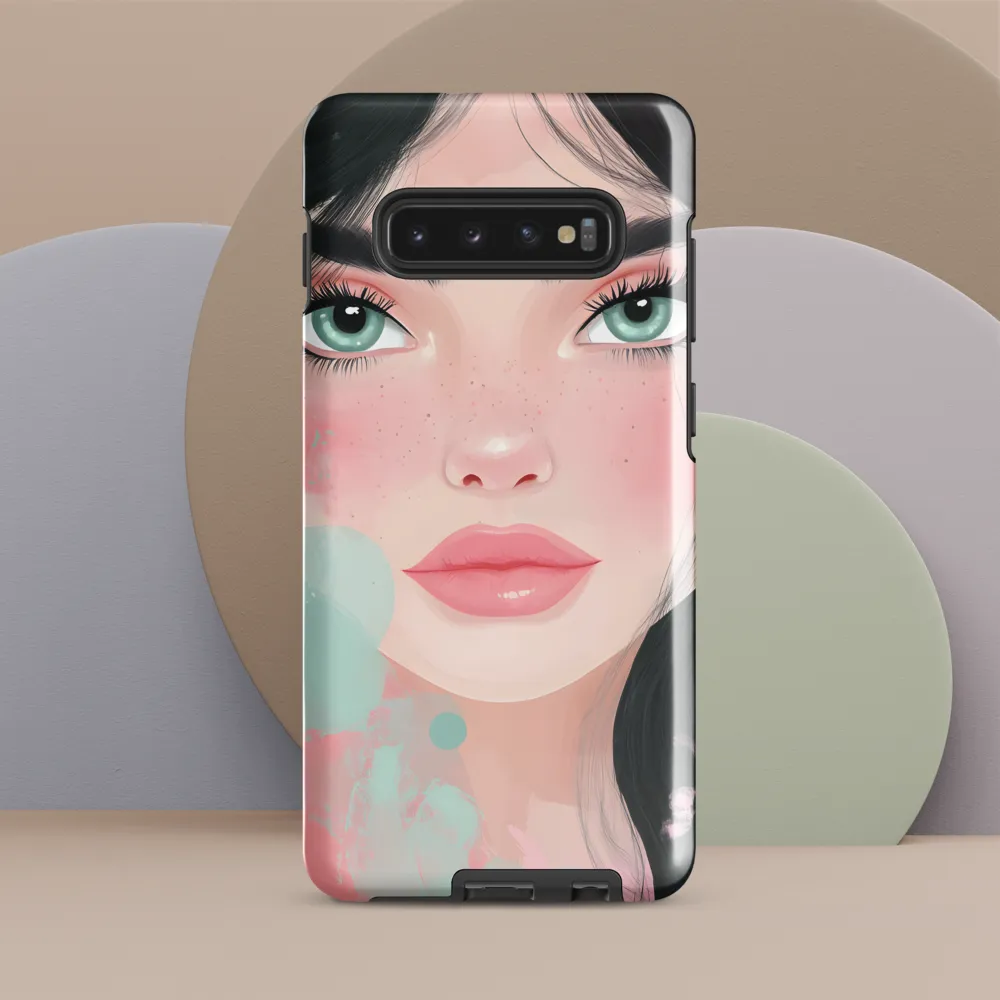 Dreamy Serenity: Portrait of a Young Woman | Phone Case |  S10 Plus | Tough Case | Glossy