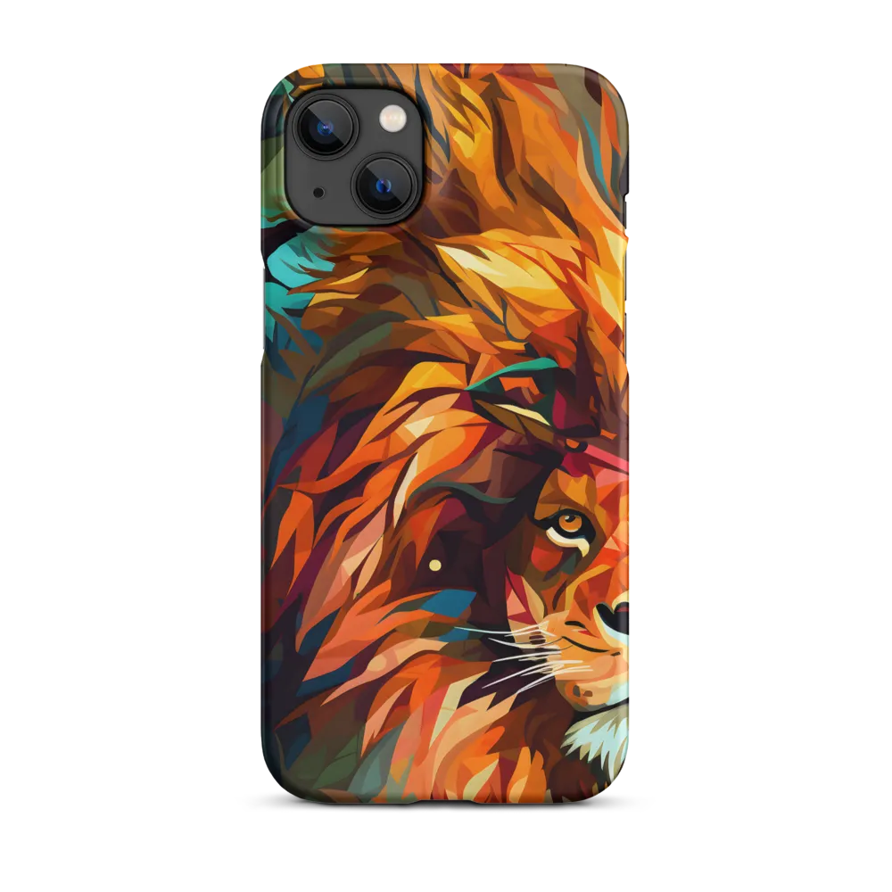 Majestic Gaze: The Polygonal Lion