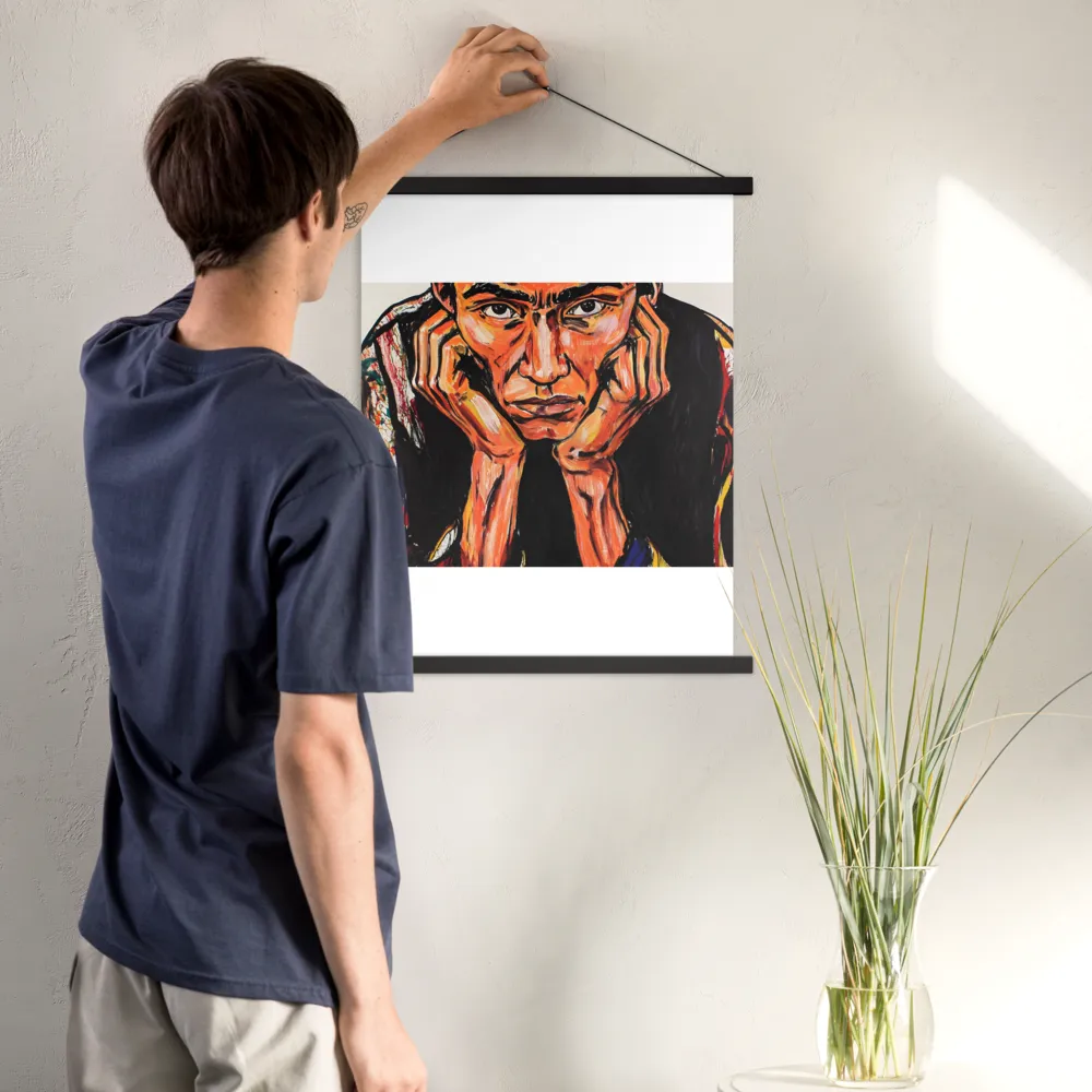 Contemplative Intensity: An Expressionist Portrait