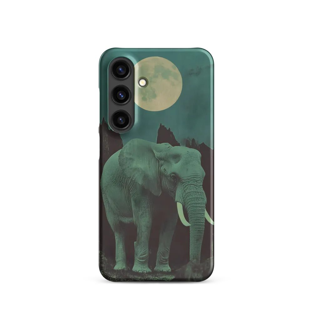 Ethereal Presence: Elephant Under a Full Moon