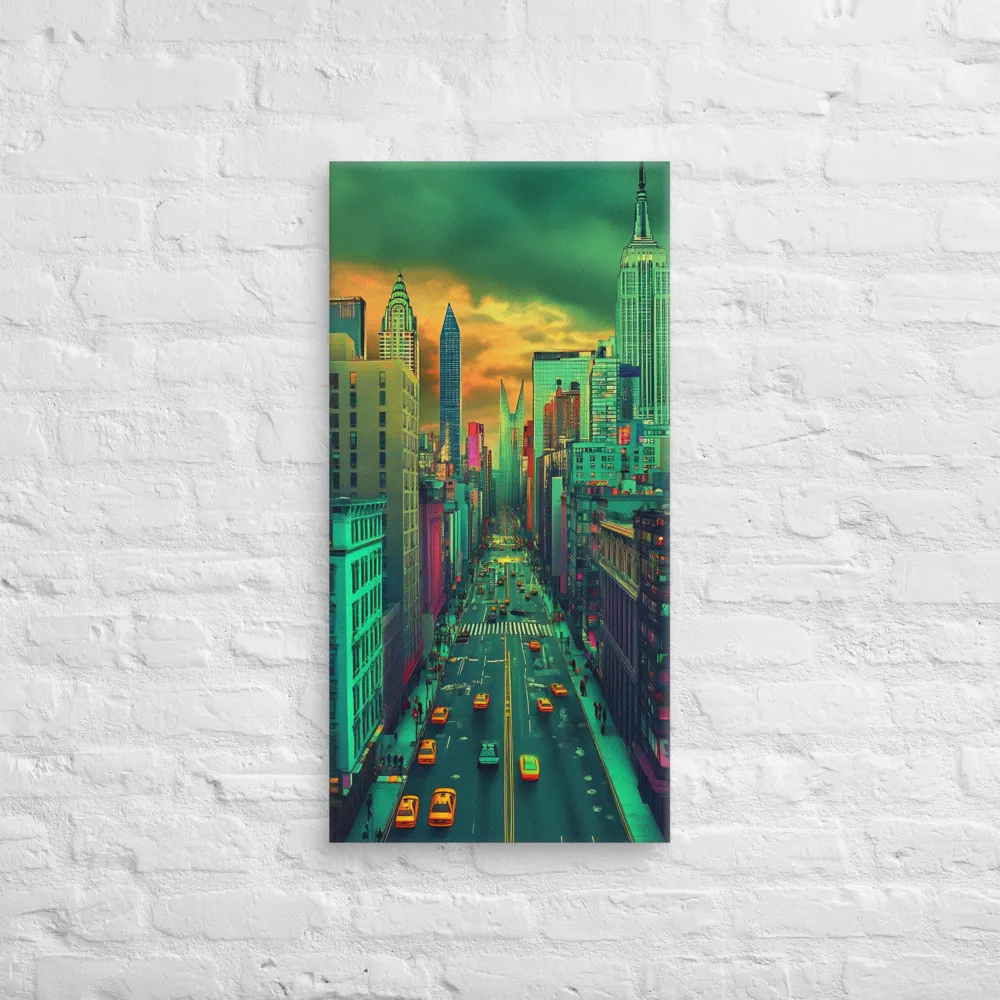 Urban Surrealism: Neon Dreams | Canvas | 16″×32″