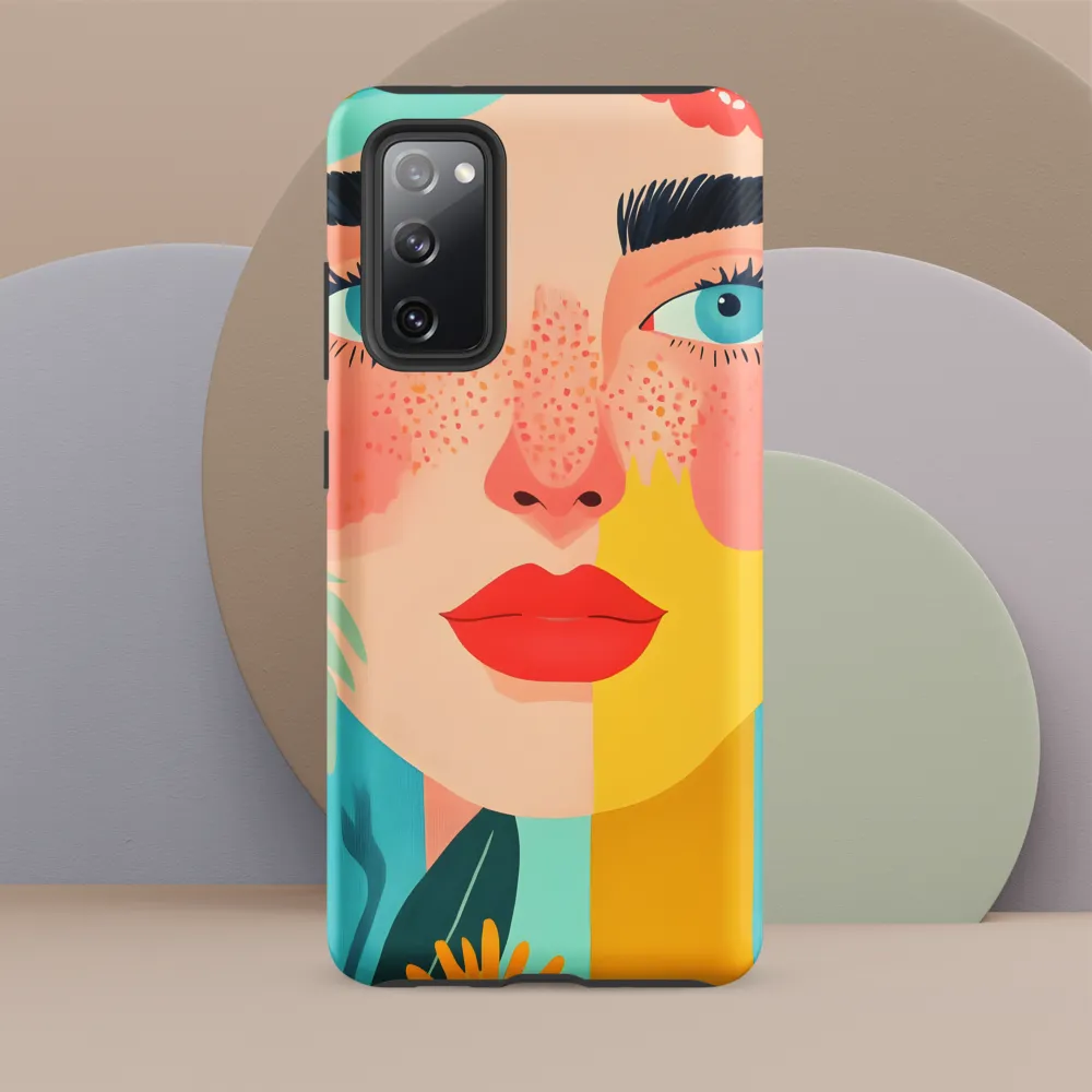 Floral Serenity: A Modern Portrait