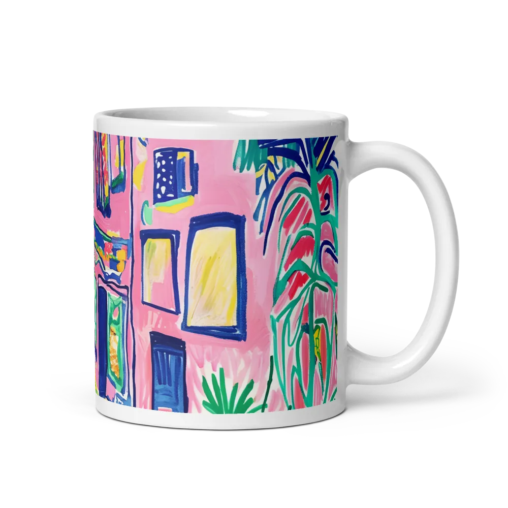 Dreamy Street in Vibrant Hues | Mug with White inside | 11 oz