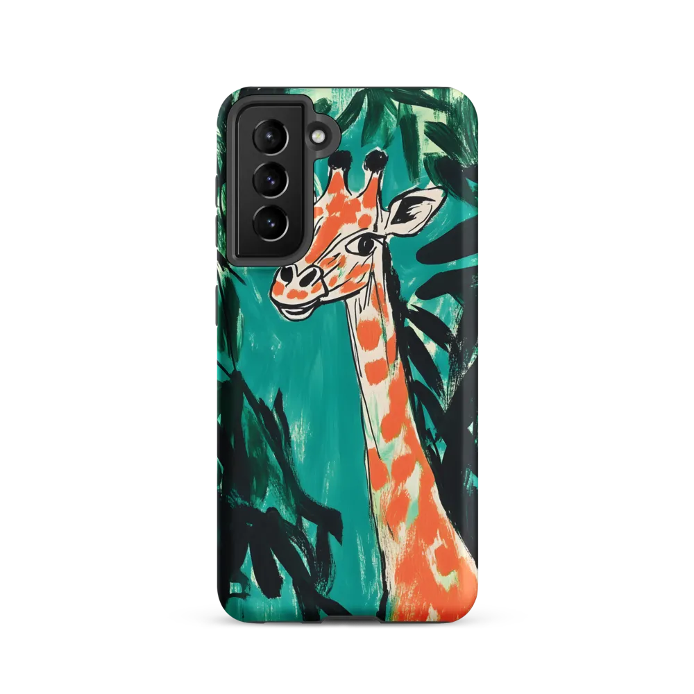 Curious Giraffe in Lush Greenery | Phone Case |  S21 | Tough Case | Matte