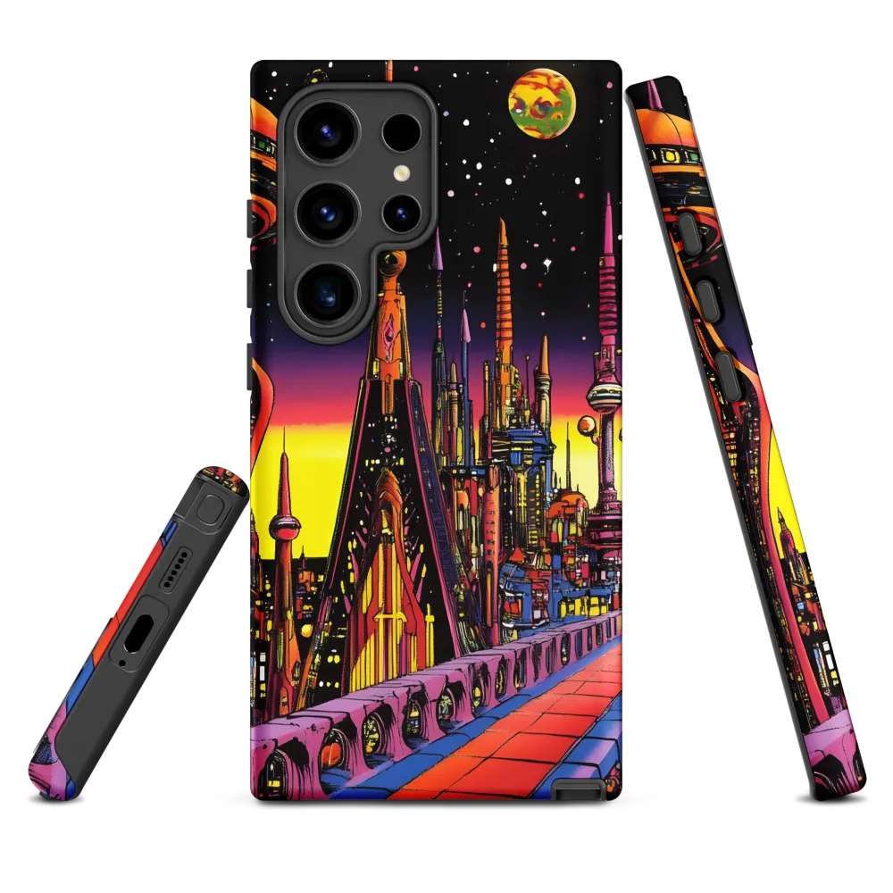 Futuristic Cosmos: A Journey Through Neon Cities