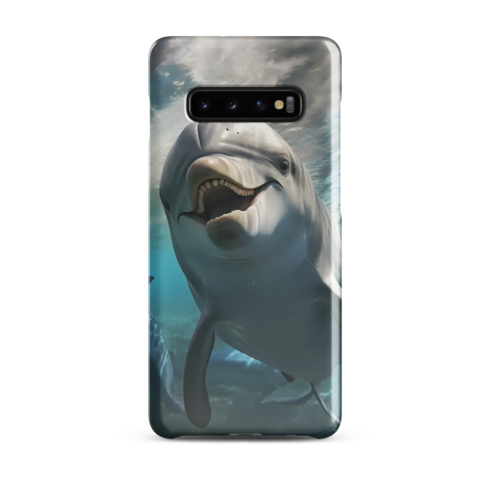 Beneath the Waves: A Dolphin's Dance | Phone Case |  S10 Plus | Snap Case | Glossy