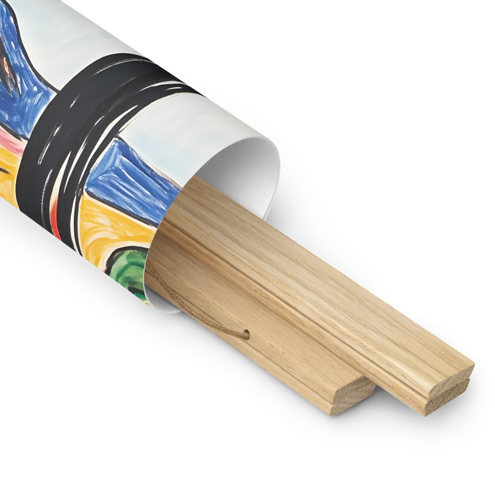 Vibrant Nature's Embrace | Poster With Oak Wood Hanger | 14″×14″