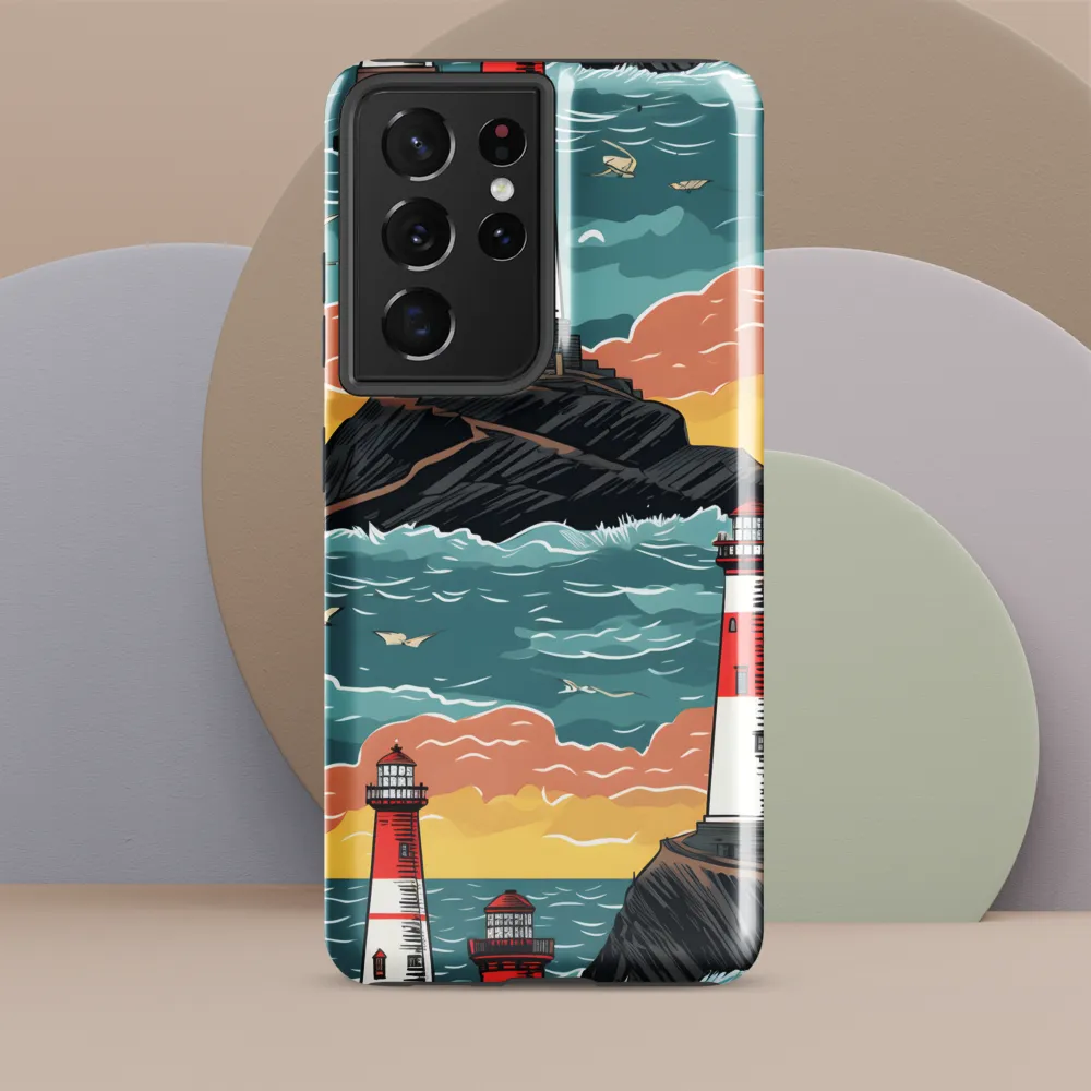 Lighthouses in a Whimsical Ocean
