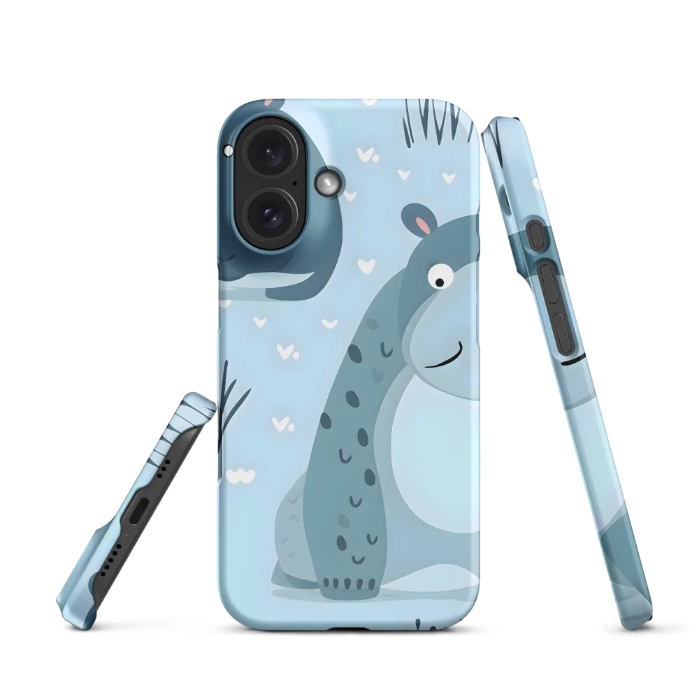 Whimsical Hippo Delight | Phone Case |  16 | Snap Case | Matte