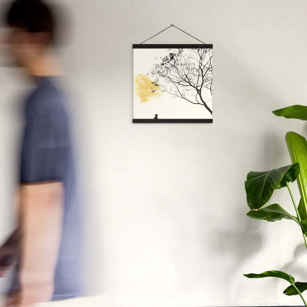 Whispers of Solitude | Poster With Black Wood Hanger | 16″×16″