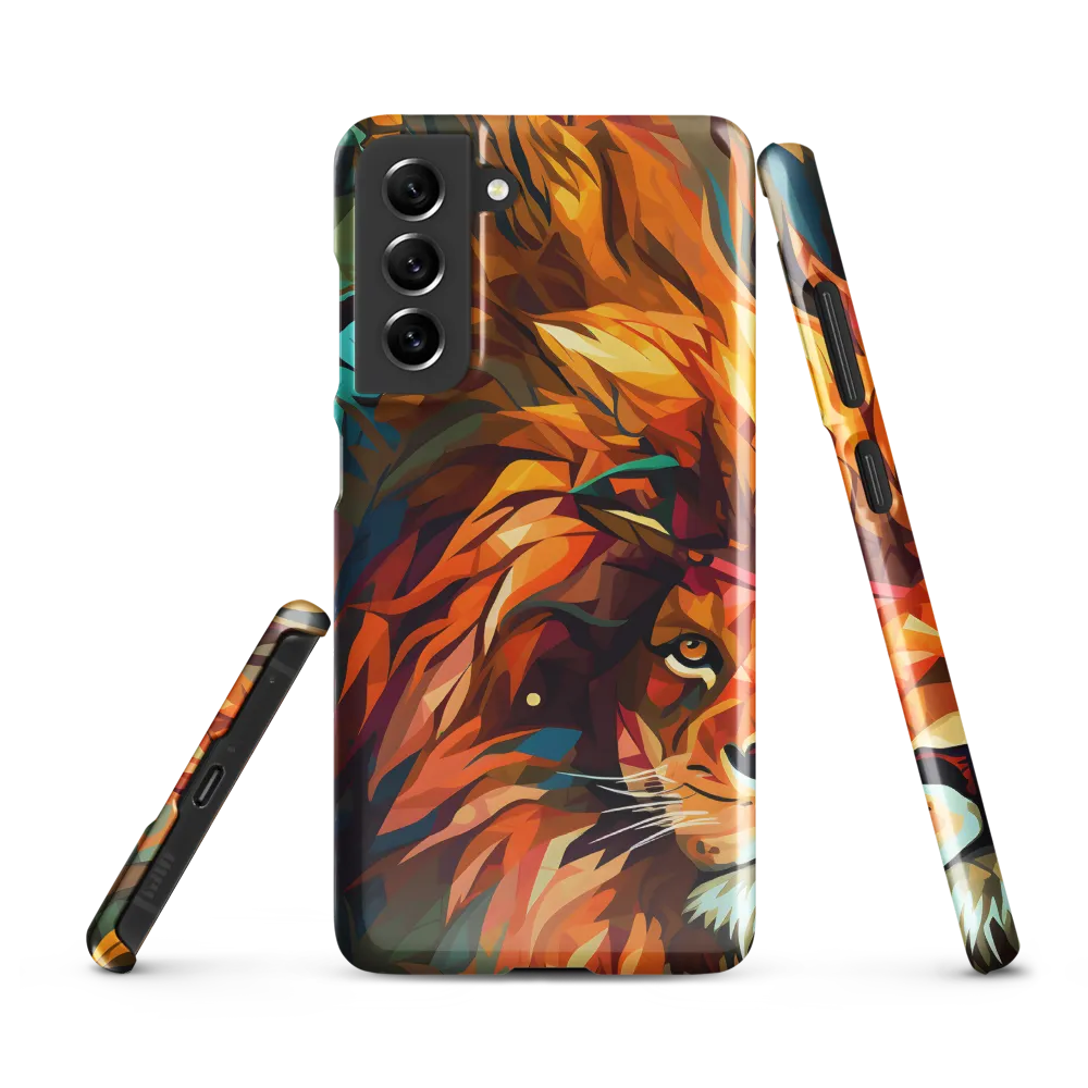 Majestic Gaze: The Polygonal Lion