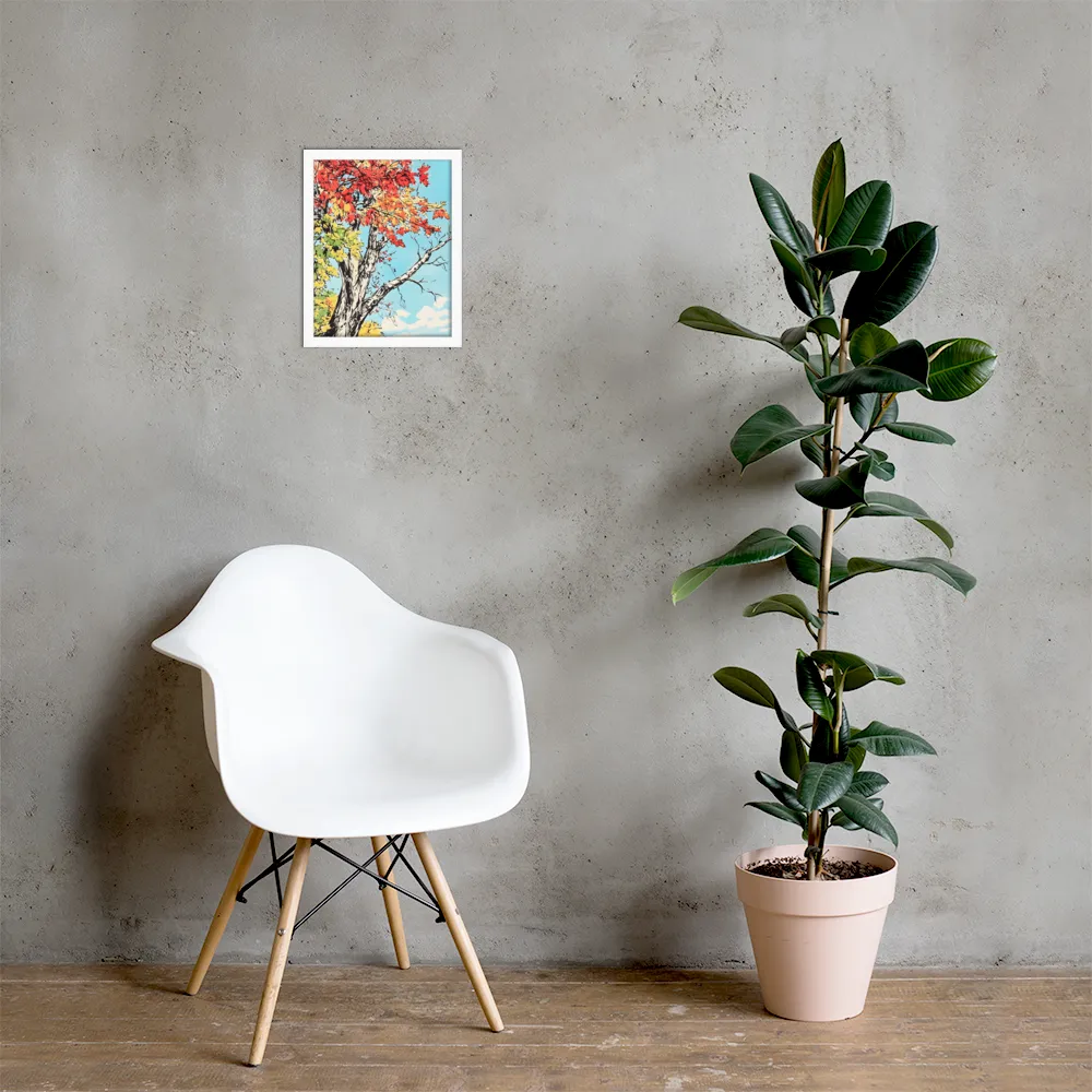 Autumn's Embrace | Poster with White Frame | 11″×14″