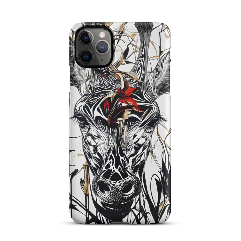 Floral Elegance: The Giraffe's Portrait