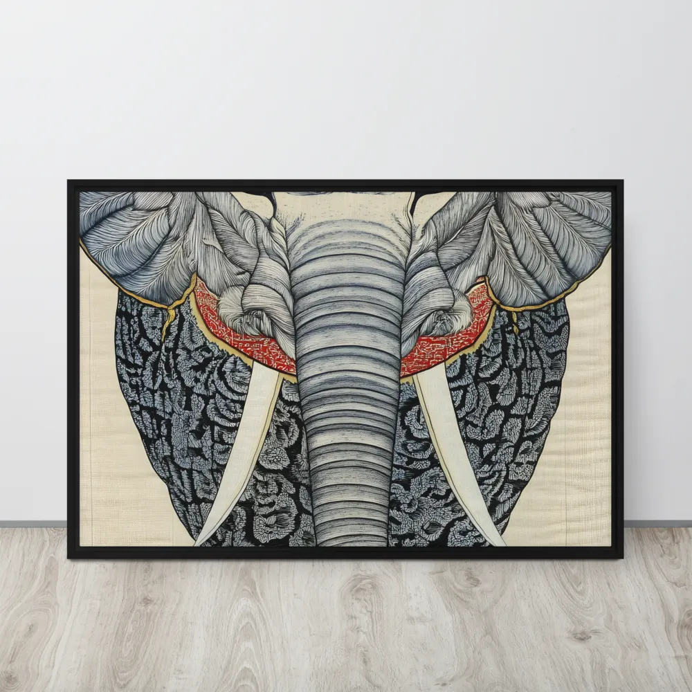 Majesty of the Elephant | Canvas with Black Frame | 24″×36″