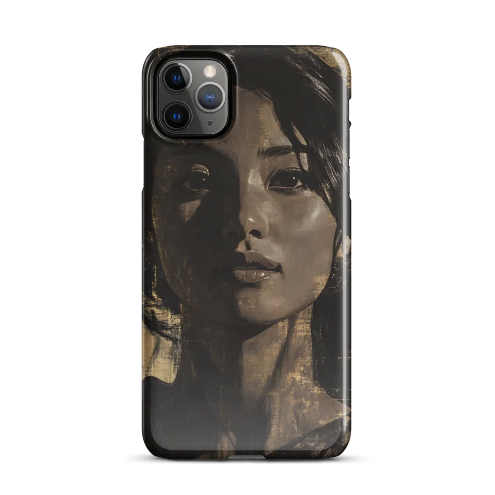 Golden Gaze: A Contemporary Portrait | Phone Case |  11 Pro Max | Snap Case | Glossy