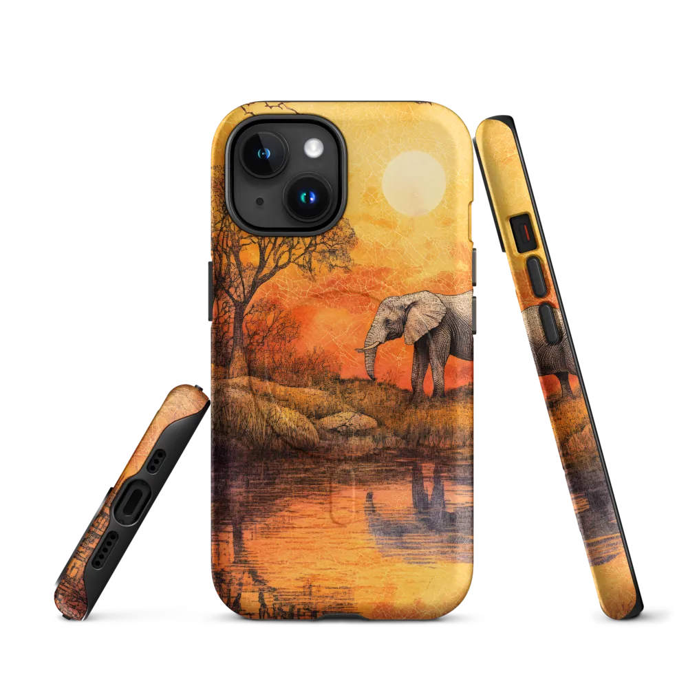 Elephant's Serenity at Dusk