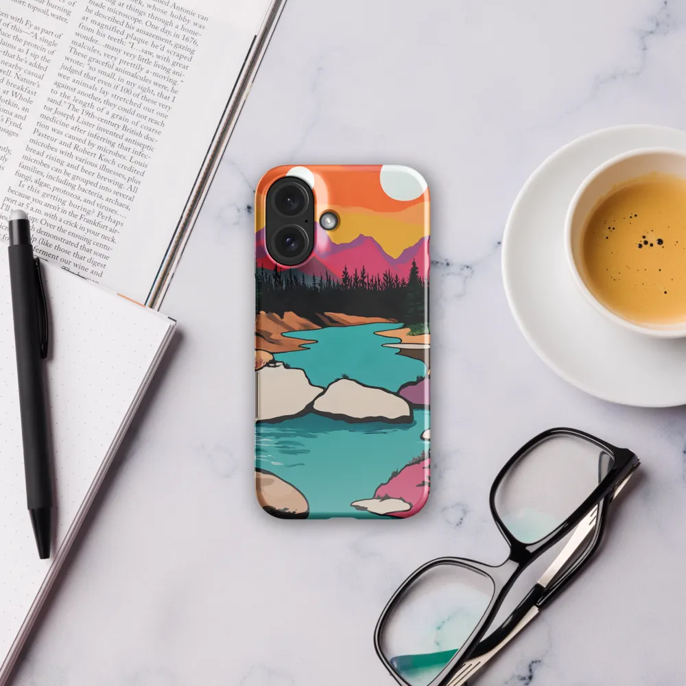 Dual Suns Over Serene Waters | Phone Case