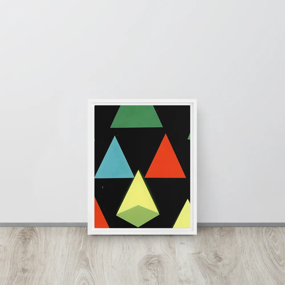 Geometric Harmony in Color | Canvas with White Frame | 11″×14″