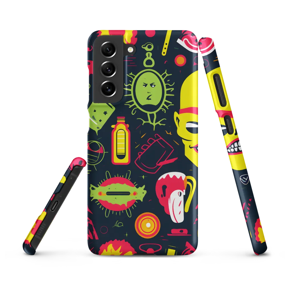 Neon Revelry: A Quirky Exploration of Modern Pop Art | Phone Case |  S21 FE | Snap Case | Matte
