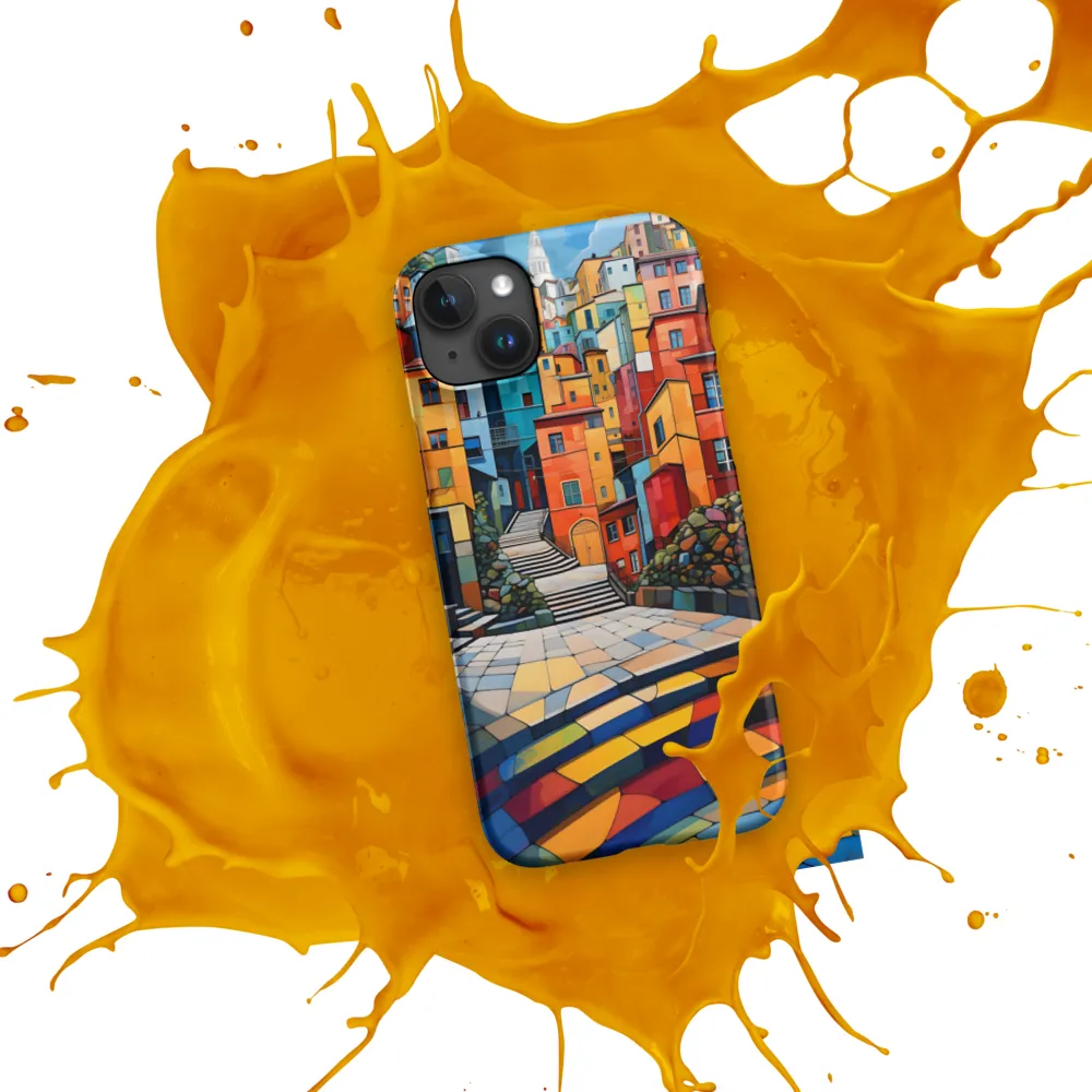 Vibrant Village: A Cubist Journey