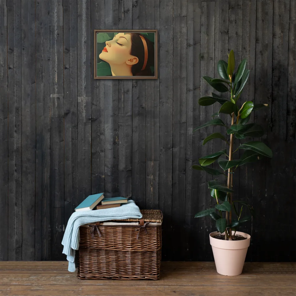 Serenity in Bloom | Canvas with Brown Frame | 12″×16″