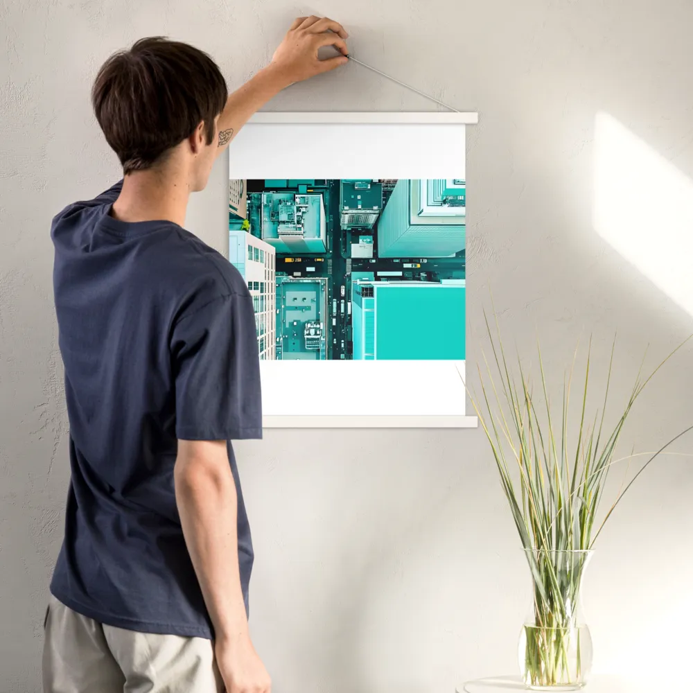 Urban Geometry: Aerial Perspective | Poster With White Wood Hanger | 18″×24″