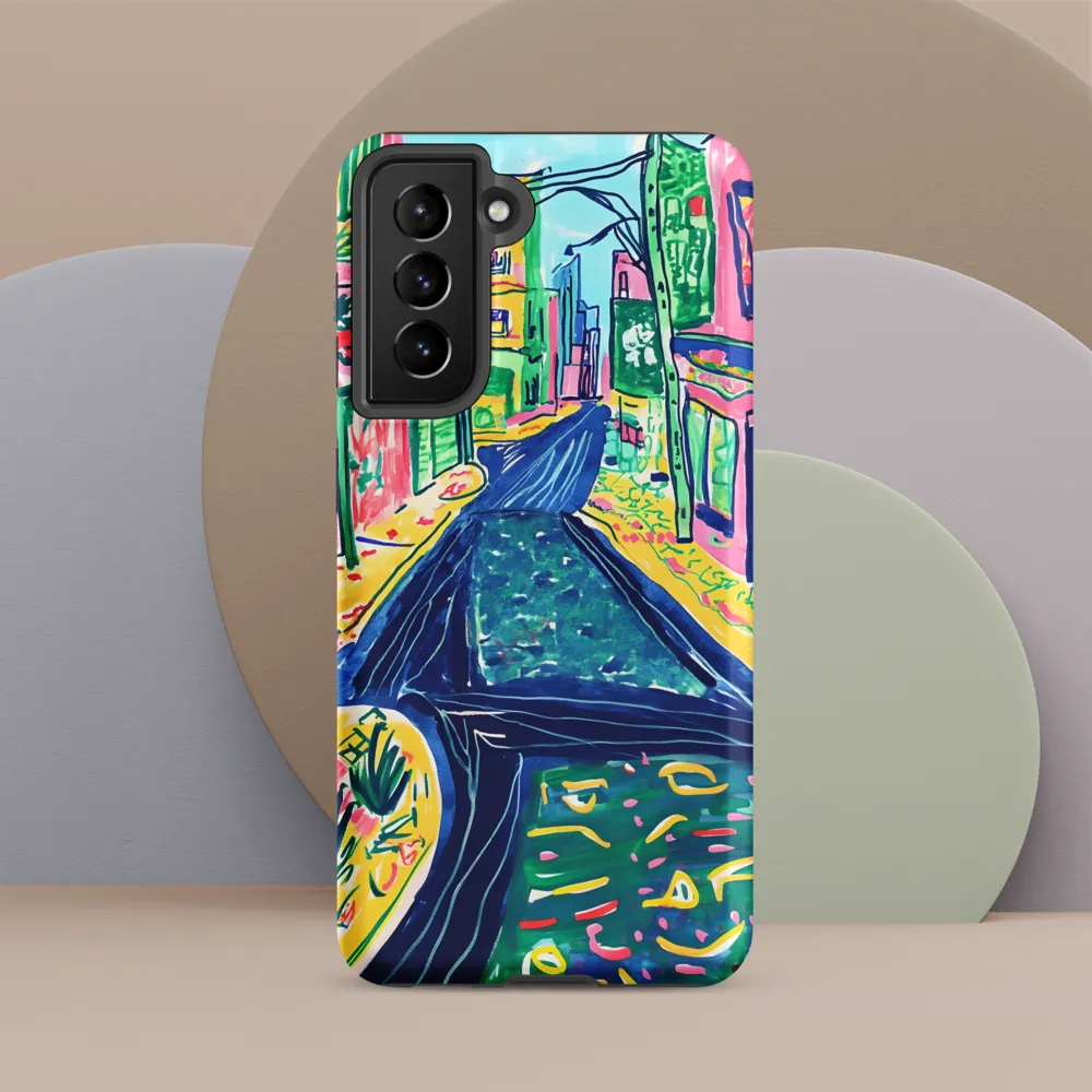 Dreamy Street in Vibrant Hues