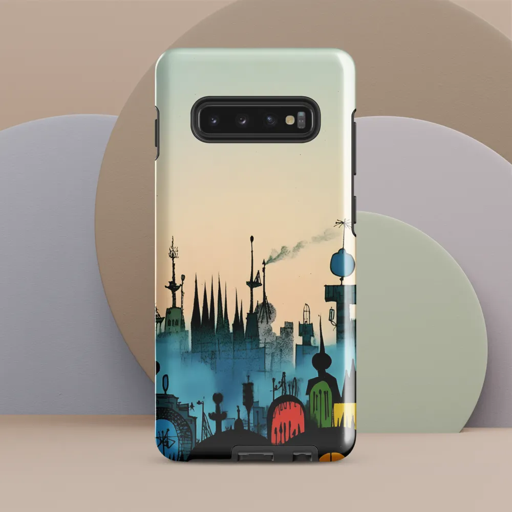 Whimsical Cityscape | Phone Case |  S10 Plus | Tough Case | Glossy