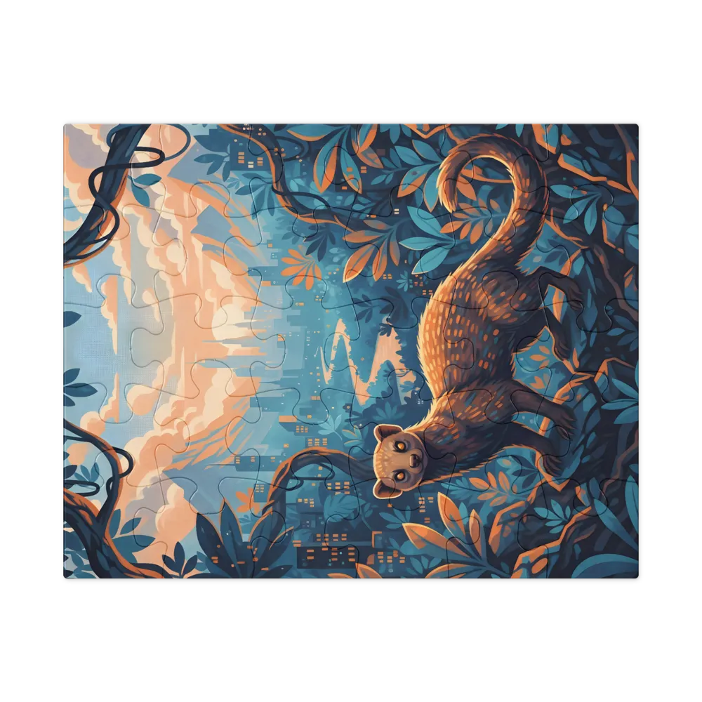 Urban Jungle Guardian 
 Jigsaw Puzzle in Tin Box