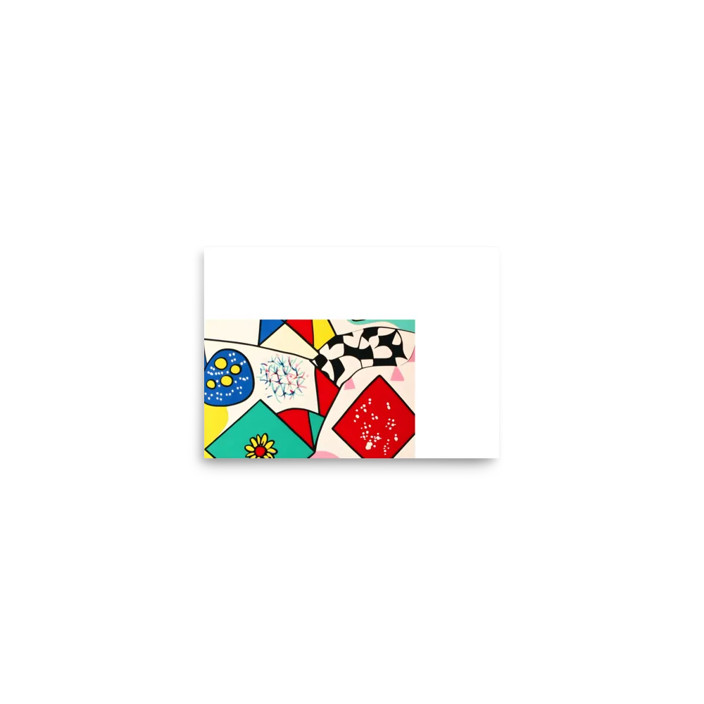 Joyful Geometry: A Playful Dance of Shapes and Colors | Poster | 5″×7″