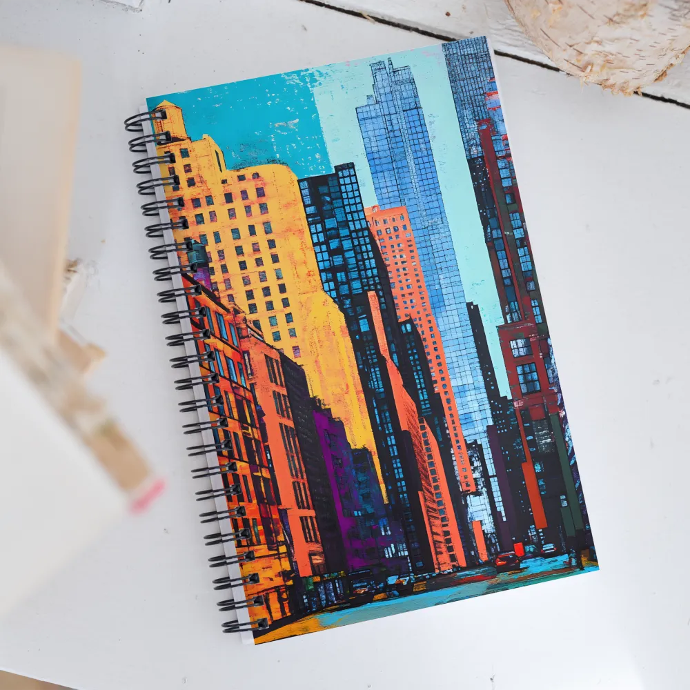 Vibrant Urban Horizons | Spiral Notebook