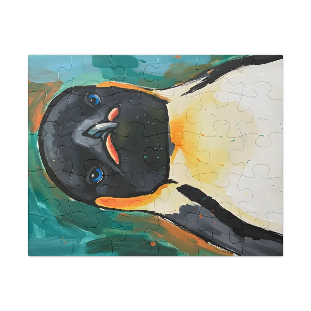 Regal Penguin Portrait 
 Jigsaw Puzzle in Tin Box