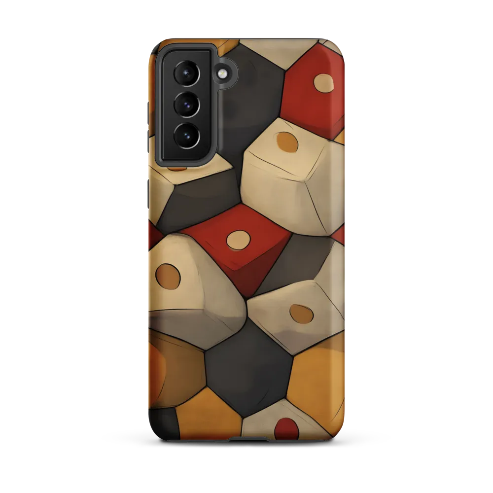 Interlocking Hexagons: An Abstract Dance of Color