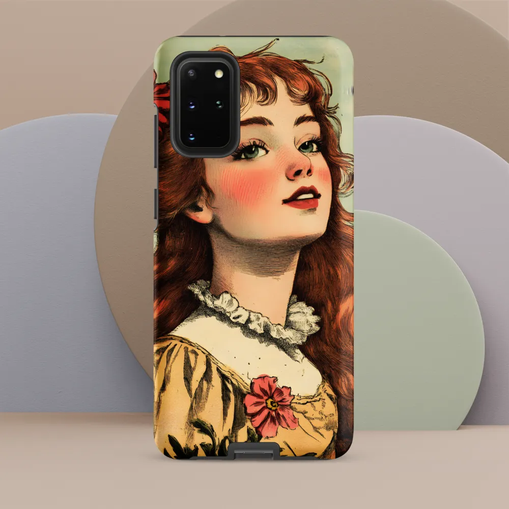 Whimsical Portrait of a Flower-Adorned Girl