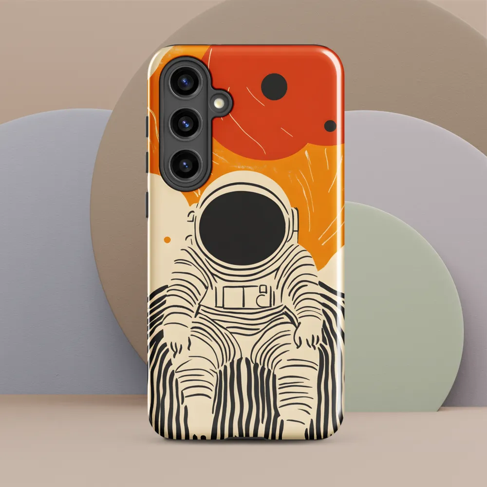 Astronaut in Cosmic Thoughts | Phone Case |  S24 Plus | Tough Case | Glossy