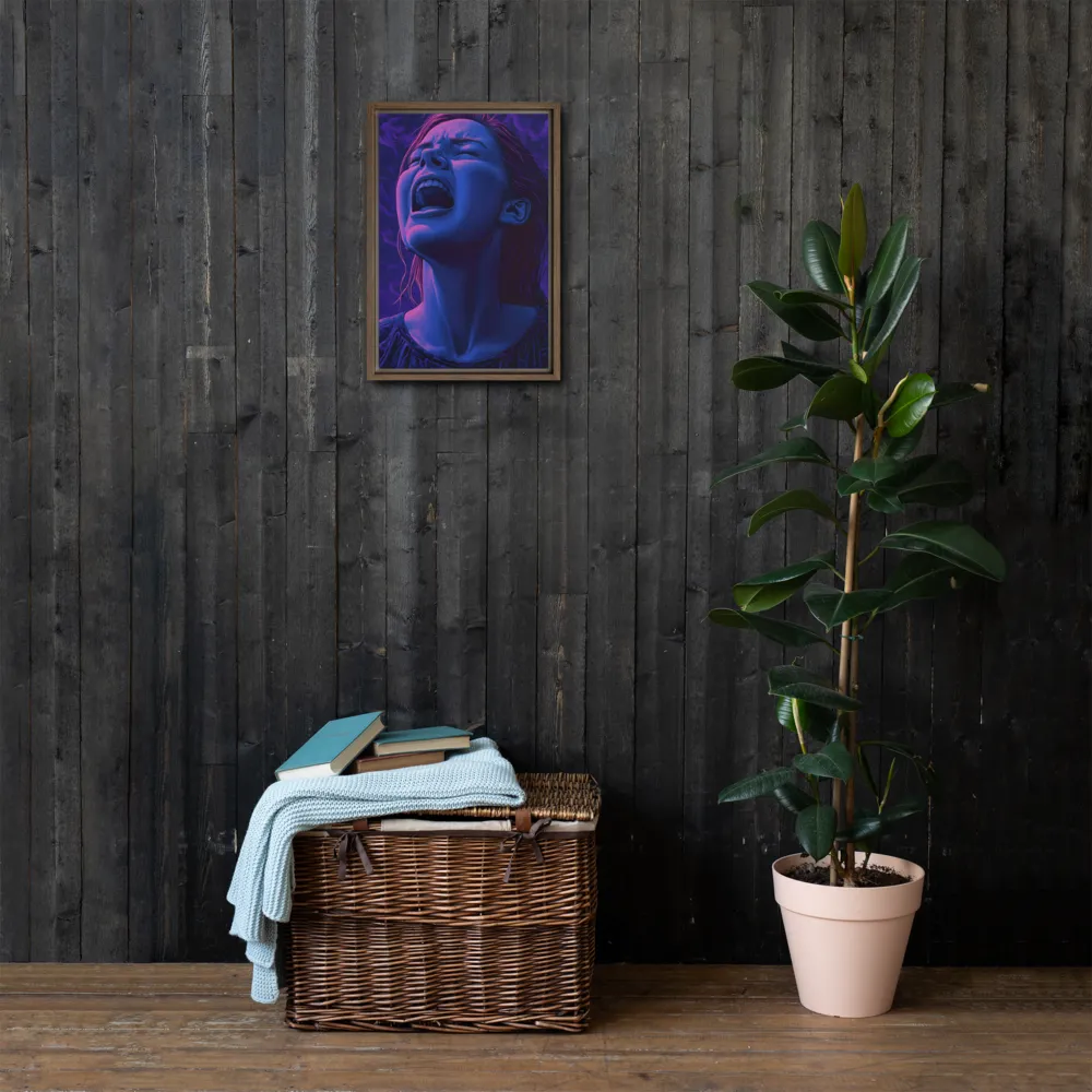 Echoes of Anguish | Canvas with Brown Frame | 12″×18″