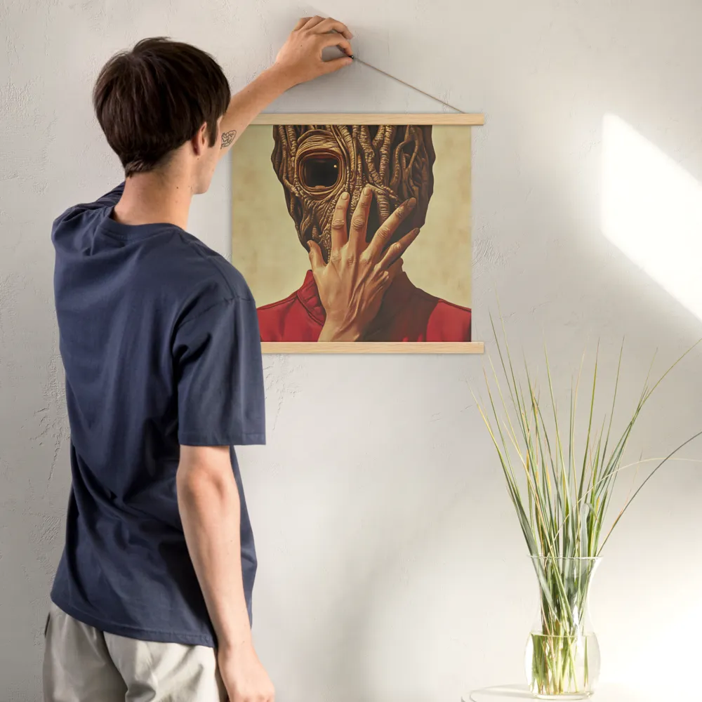 The Mask of Roots | Poster With Oak Wood Hanger | 18″×18″