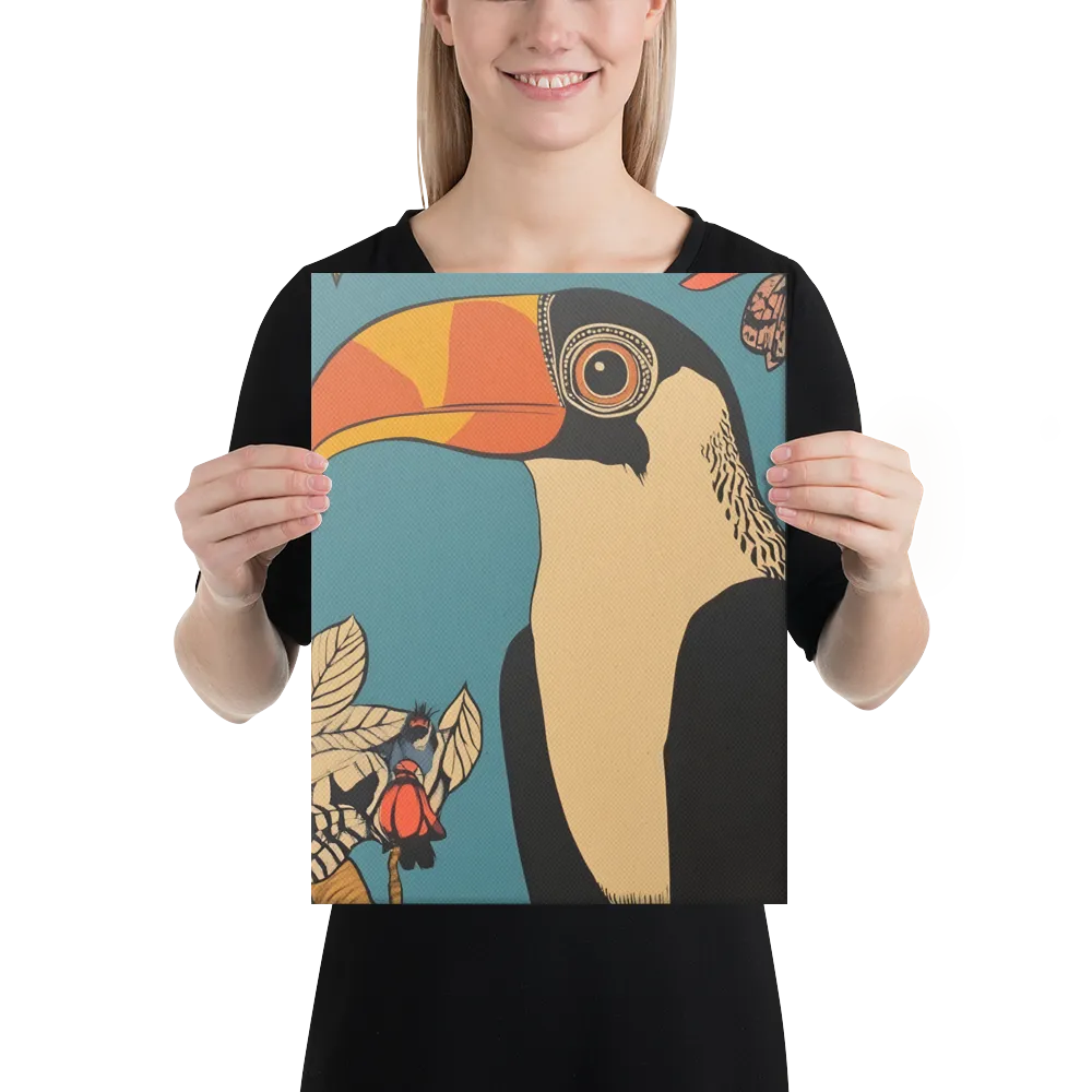 Tropical Majesty: The Toucan at Rest | Canvas | 12″×16″