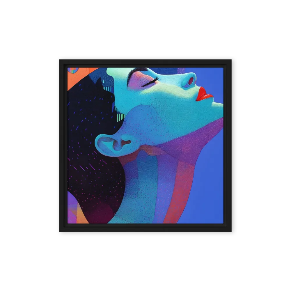Ethereal Reverie | Canvas with Black Frame | 16″×16″
