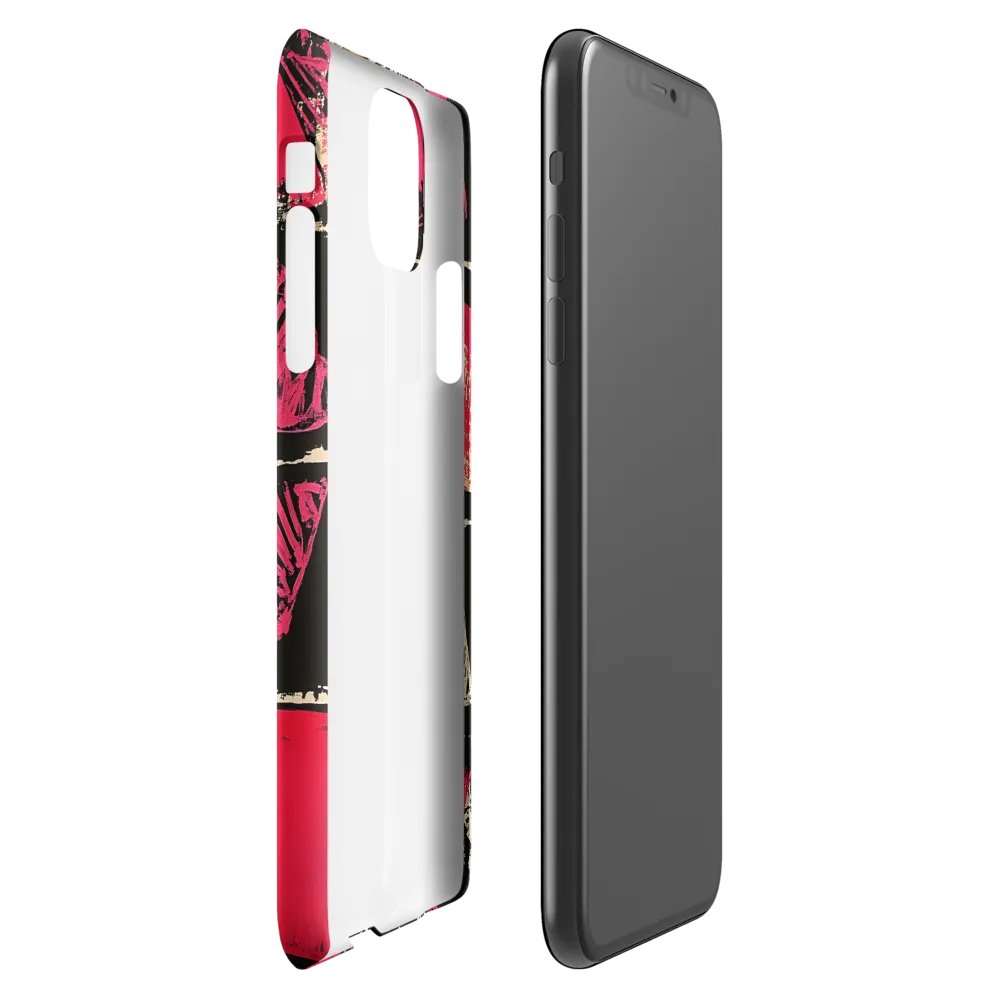 Geometric Symphony in Pink and Black