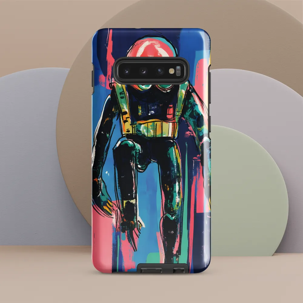 Diver in Vibrant Motion | Phone Case |  S10 Plus | Tough Case | Glossy