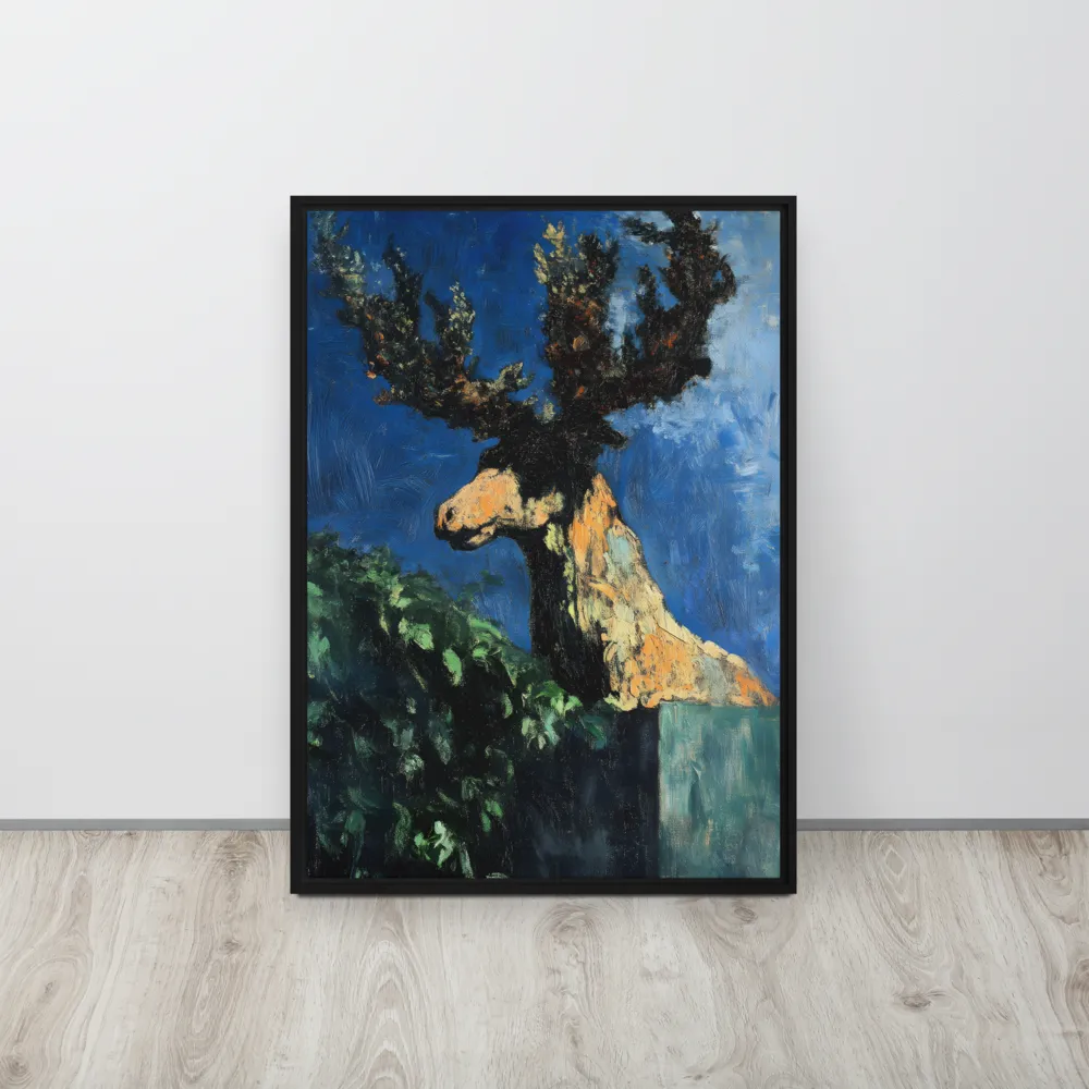 The Majestic Deer in Nature | Canvas with Black Frame | 20″×28″